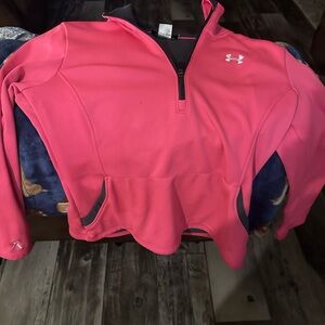 Under Armour Bright Pink Quarter-Zip Top